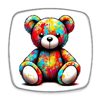 Orso orsacchiotto Teddybär - Viereckiger Kühlschrankmagnet - Weiß - Vorne