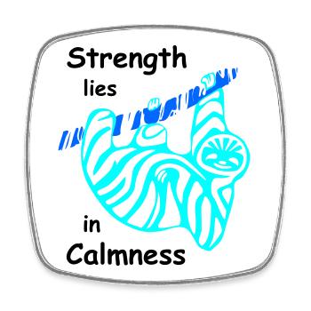Sloth Calmness - Square fridge magnet - white - Front