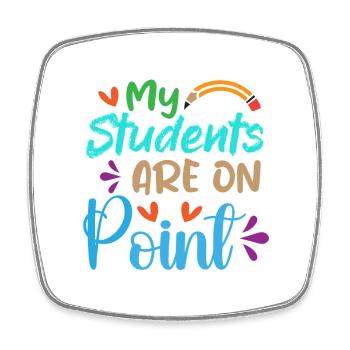 Meine Schüler sind On Point - Viereckiger Kühlschrankmagnet - Weiß - Vorne