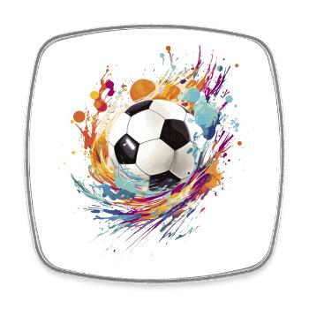 Football Splash Football Fan Marchandise Cadeau - Magnet carré - blanc - Devant
