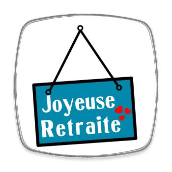HAPPY RETREAT. RETIREMENT - Square fridge magnet - white - Front