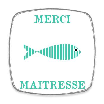 MISTRESS. THANK YOU. THANK YOU MISTRESS. GIFT - Square fridge magnet - white - Front