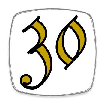 30. 30 YEARS. 30th ANNIVERSARY. 30 YEARS ANNIVERSARY. - Square fridge magnet - white - Front