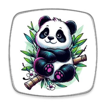 Panda - Magnet carré - blanc - Devant