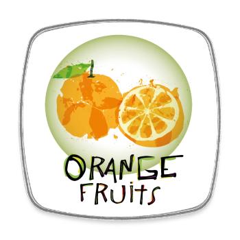 Orange Fruits - Square fridge magnet - white - Front