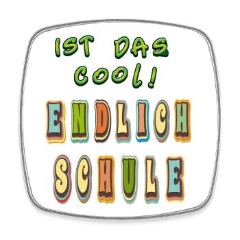 School at last - Square fridge magnet - white - Front