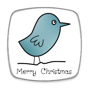 CHRISTMAS. MERRY CHRISTMAS. MERRY CHRISTMAS. NEW YEAR’S DAY - Square fridge magnet - white - Front