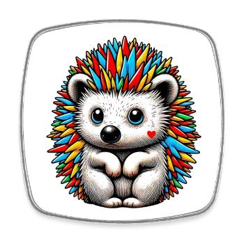 Hedgehog - Square fridge magnet - white - Front