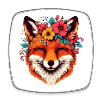 Fuchs - Viereckiger Kühlschrankmagnet - Weiß - Vorne