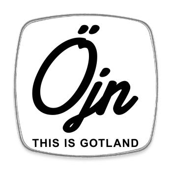 Das ist Gotland - Öjn - Viereckiger Kühlschrankmagnet - Weiß - Vorne