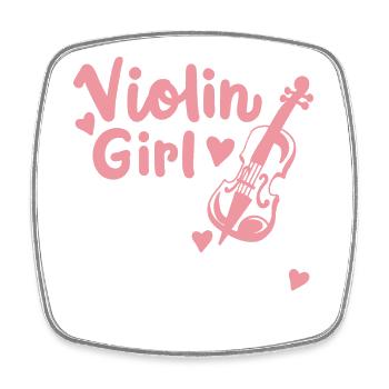 Violine Geigerin Geigenspielerin - Viereckiger Kühlschrankmagnet - Weiß - Vorne