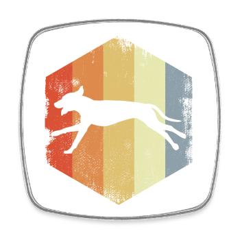Look vintage pour chien - Magnet carré - blanc - Devant