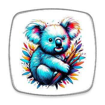 Koala - Square fridge magnet - white - Front