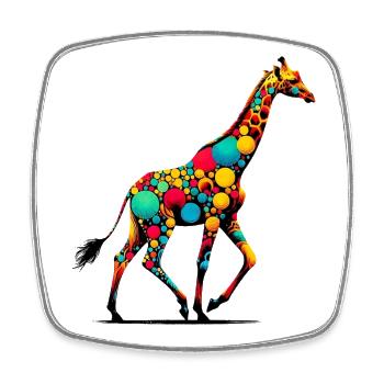 Giraffe - Square fridge magnet - white - Front