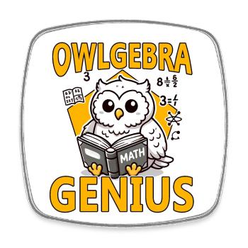 Eulegebra Genie Mathe Liebhaber Lustiger Lehrer - Viereckiger Kühlschrankmagnet - Weiß - Vorne