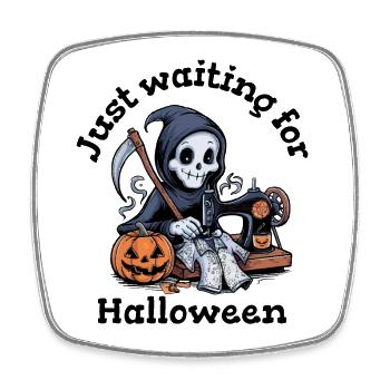 Grim Reaper coud un costume d’Halloween - Magnet carré - blanc - Devant