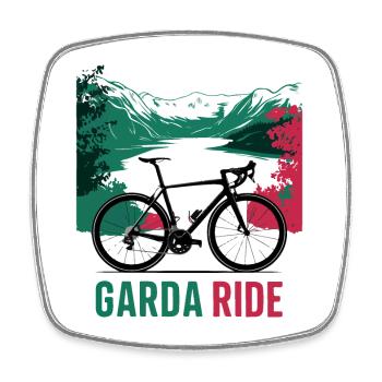 Garda Ride Scenic Cycling Design - Square fridge magnet - white - Front