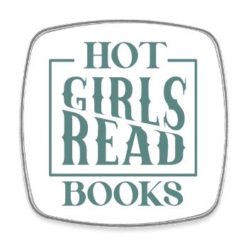 Hot Girls Books - Square fridge magnet - white - Front