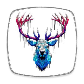 Ice Stag - Square fridge magnet - white - Front