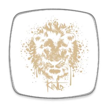 Löwe Graffiti König Illustration Logo Natur Tiere - Viereckiger Kühlschrankmagnet - Weiß - Vorne