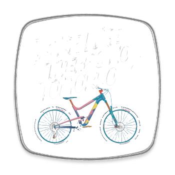 Inspirational Cycling Motivational Design - Square fridge magnet - white - Front