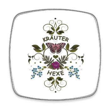 Sorcière des herbes Sorcière - Magnet carré - blanc - Devant
