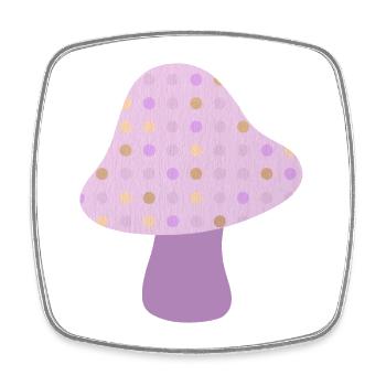 Mushroom Autumn Dots Autumn Woodland Nursery - Square fridge magnet - white - Front