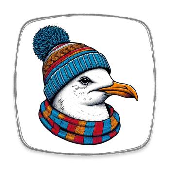 Gull - Square fridge magnet - white - Front