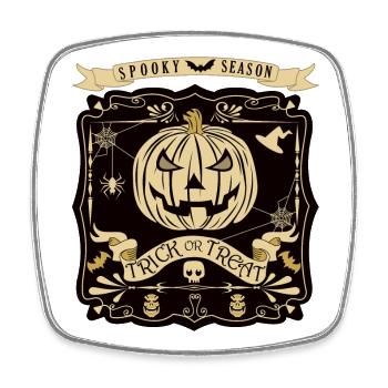 Spooky Season Vintage Halloween - Square fridge magnet - white - Front