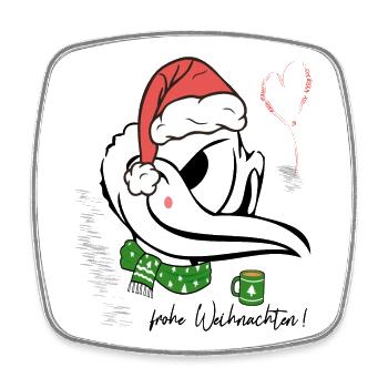 Merry Christmas - Square fridge magnet - white - Front