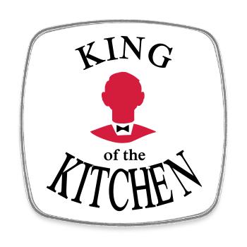 Chef's apron - Square fridge magnet - white - Front