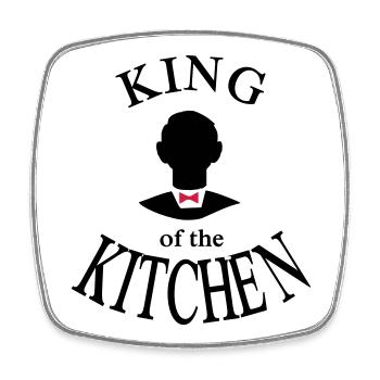 Chef - Square fridge magnet - white - Front