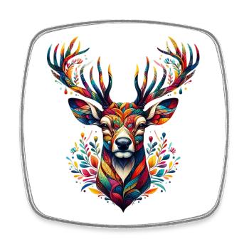 Deer - Square fridge magnet - white - Front