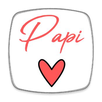 PAPY. PAPA. FÊTE DES PÈRES. BONNE FÊTE PAPA - Magnet carré - blanc - Devant