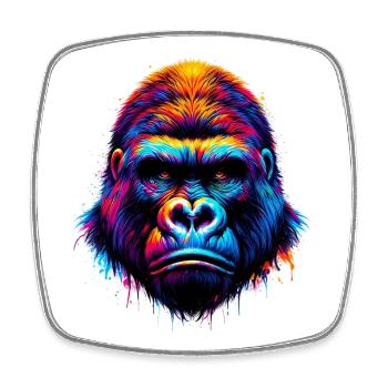 Gorilla - Square fridge magnet - white - Front
