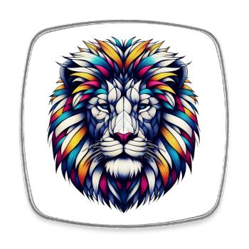 Lion - Square fridge magnet - white - Front