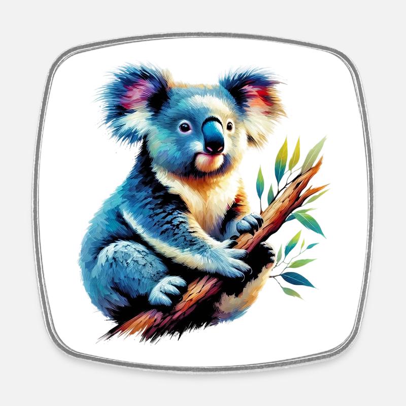 Koala - Viereckiger Kühlschrankmagnet - Weiß