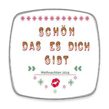 It's nice that you exist, Christmas - Square fridge magnet - white - Front