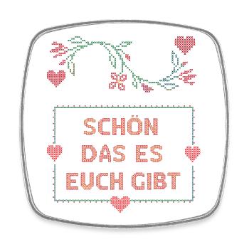 It's nice that you exist, Ugly Christmas - Square fridge magnet - white - Front