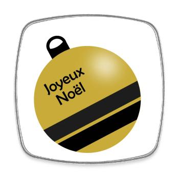CHRISTMAS. MERRY CHRISTMAS. MERRY CHRISTMAS. NEW YEAR’S DAY - Square fridge magnet - white - Front