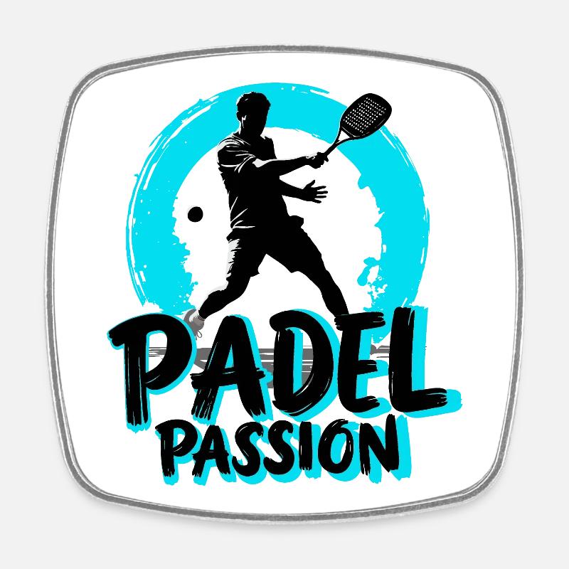 Padel Passion T-Shirt Mugs à Capuche - Magnet carré - blanc