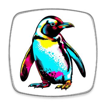 Pingouin - Magnet carré - blanc - Devant