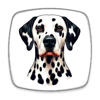 Chien dalmatien - Magnet carré - blanc - Devant