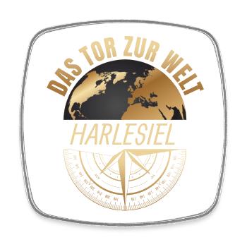 Das Tor zur Welt - Harlesiel - Viereckiger Kühlschrankmagnet - Weiß - Vorne