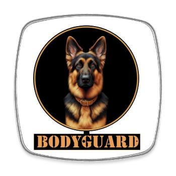 Garde du corps Berger Chien Portrait - Magnet carré - blanc - Devant