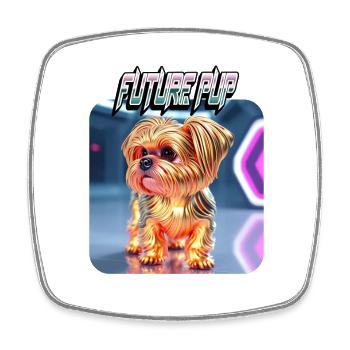 Future Pup Shih Tzu Dog - Square fridge magnet - white - Front