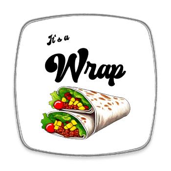 It's a wrap - Square fridge magnet - white - Front
