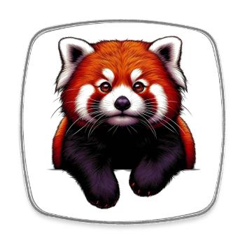 Petit panda - Magnet carré - blanc - Devant
