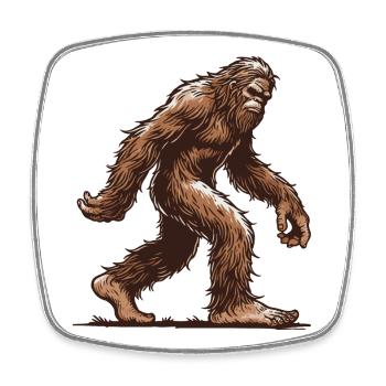Bigfoot - Viereckiger Kühlschrankmagnet - Weiß - Vorne