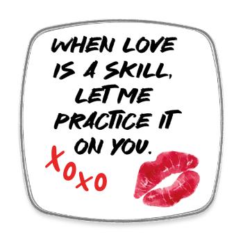 Love Saying Ability Valentine's Day - Square fridge magnet - white - Front